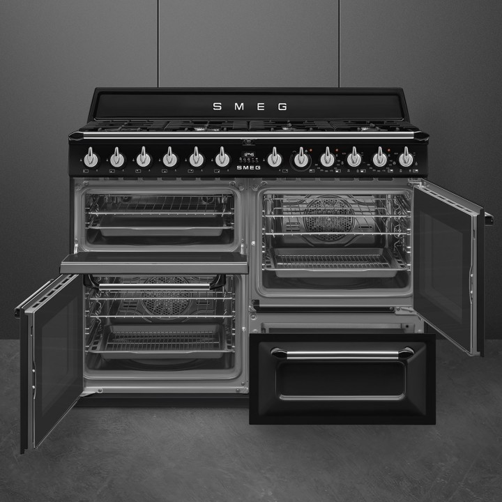 pianos de cuisson Smeg TR4110BL1 Noir en promotion