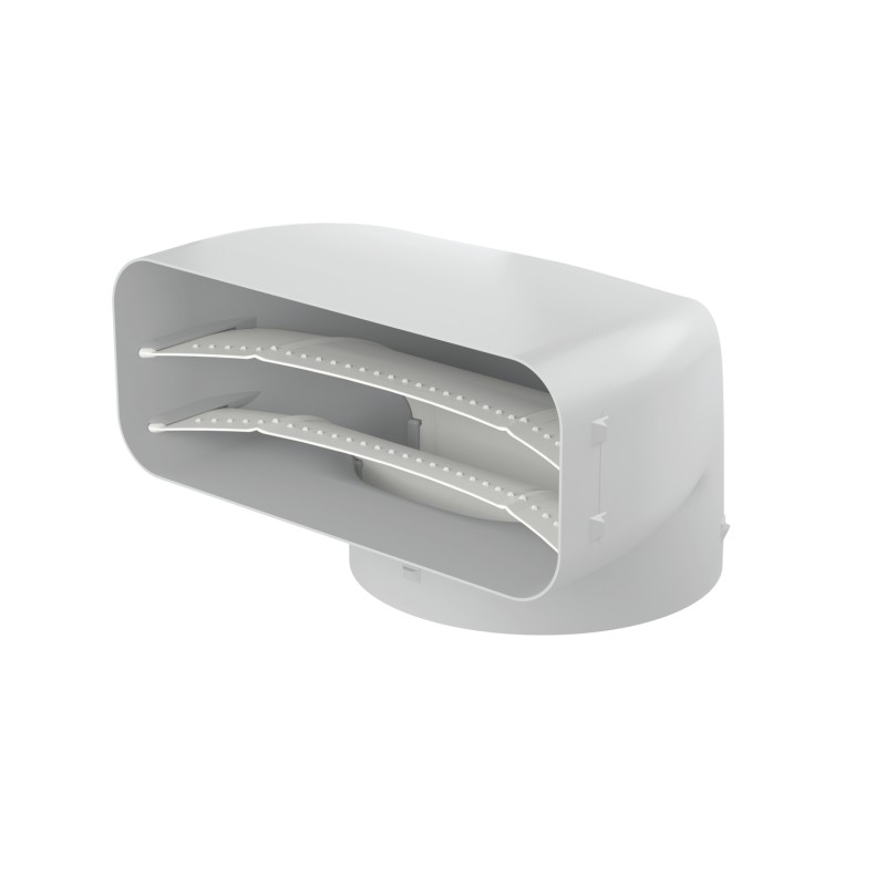 coude rond 150 mm vers plat 90 x 222 mm