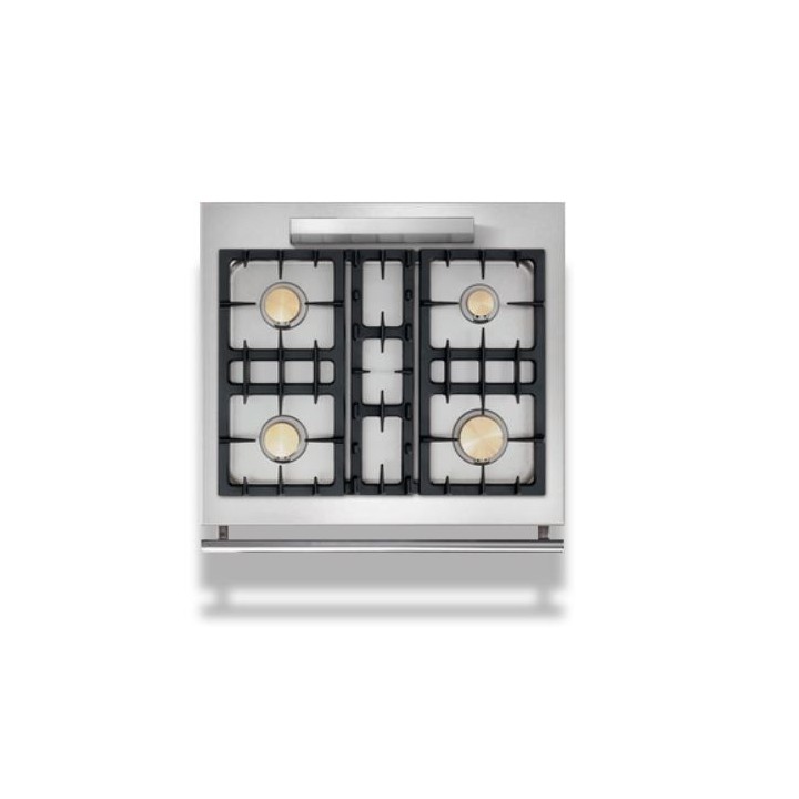 Piano Lacanche noir mat 4 feux gaz moderne
