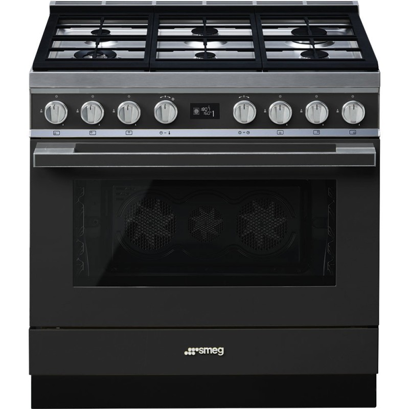 pianos de cuisson Smeg CPF9GPAN Anthracite mat en promotion