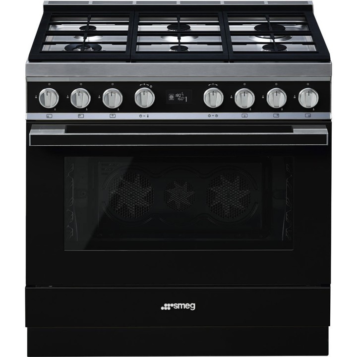 pianos de cuisson Smeg CPF9GPBL Noir en promotion