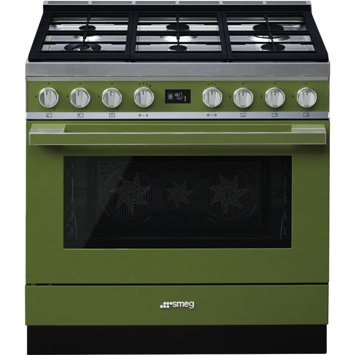 pianos de cuisson Smeg CPF9GPOG Vert Olive en promotion