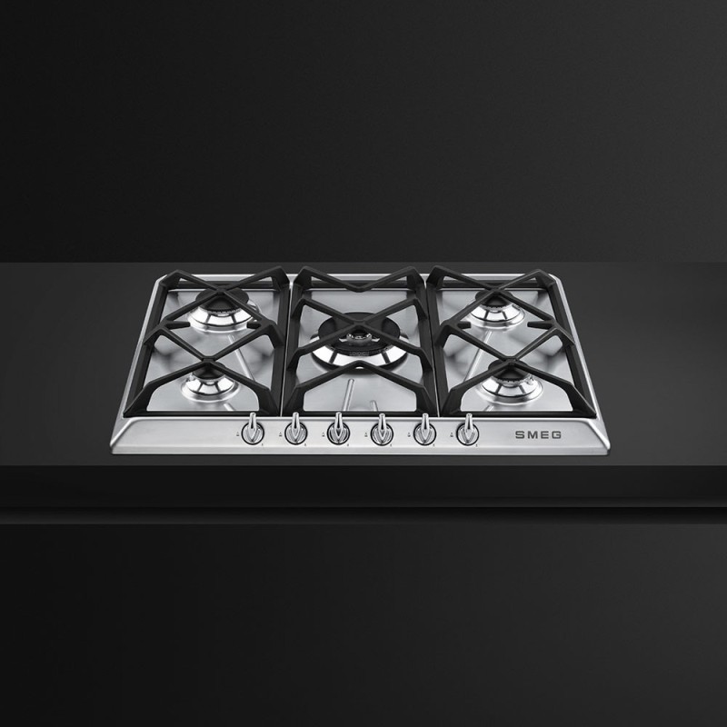 plaque gaz Smeg SR975XGH Inox en promotion