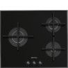plaque gaz Smeg PV163B3 Verre Noir en promotion