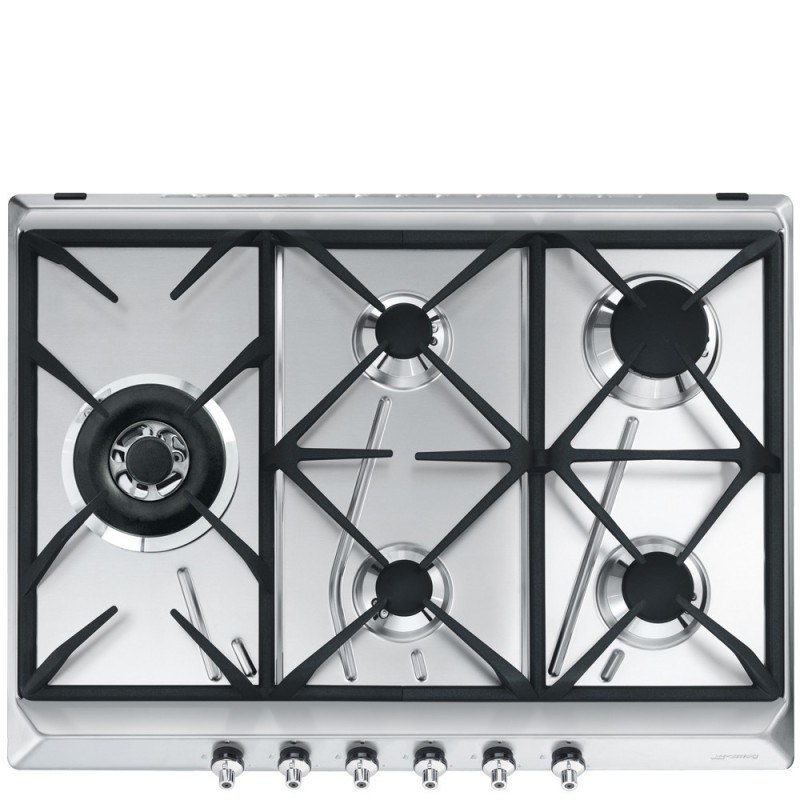 plaque gaz Smeg SE775GH5 Inox en promotion