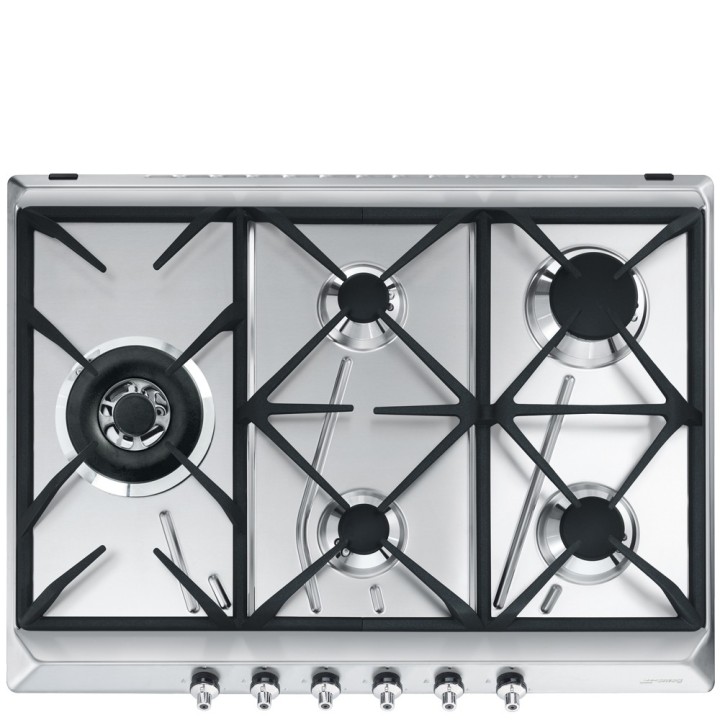 plaque gaz Smeg SE775GH5 Inox en promotion