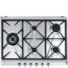 plaque gaz Smeg SE775GH5 Inox en promotion