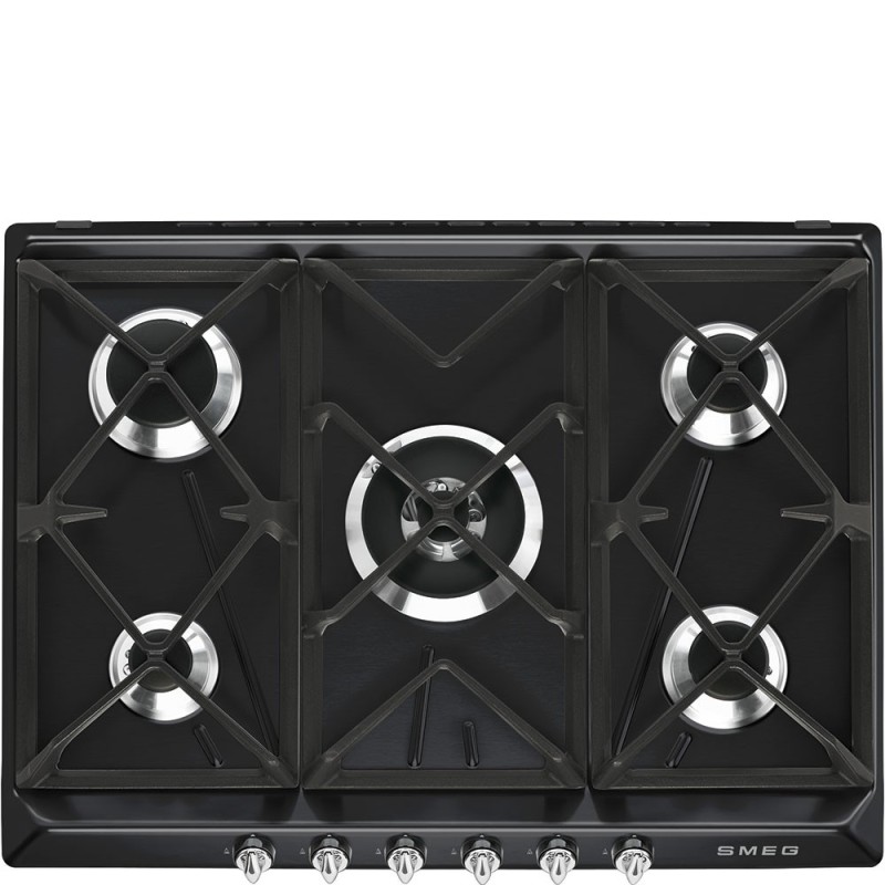 plaque gaz Smeg SR975NGH Email Noir en promotion