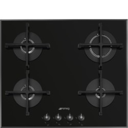 plaque gaz Smeg PV164B3 Verre Noir en promotion
