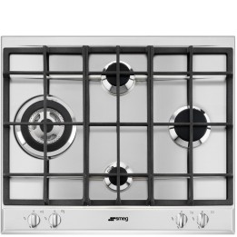 plaque gaz Smeg P261XGH Inox en promotion