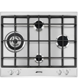 plaque gaz Smeg P261XGH Inox en promotion