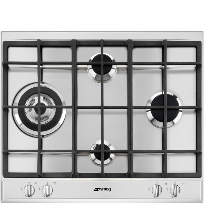 plaque gaz Smeg P261XGH Inox en promotion