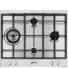 plaque gaz Smeg P261XGH Inox en promotion