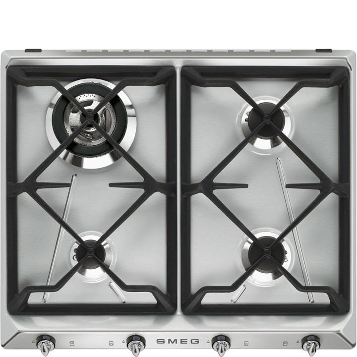 plaque gaz Smeg SR964XGH Inox en promotion