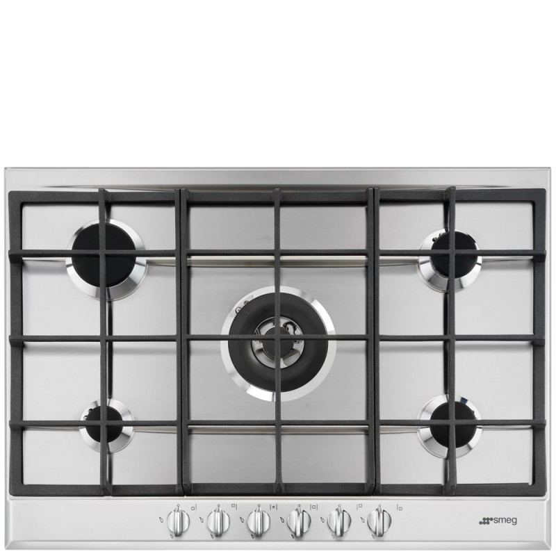 plaque gaz Smeg P272XGH Inox en promotion