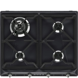 plaque gaz Smeg SR964NGH Email Noir en promotion