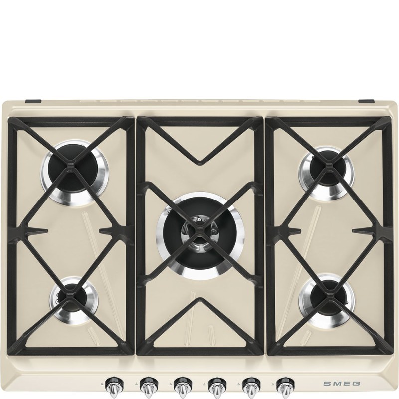 plaque gaz Smeg SR975PGH Email Crème en promotion