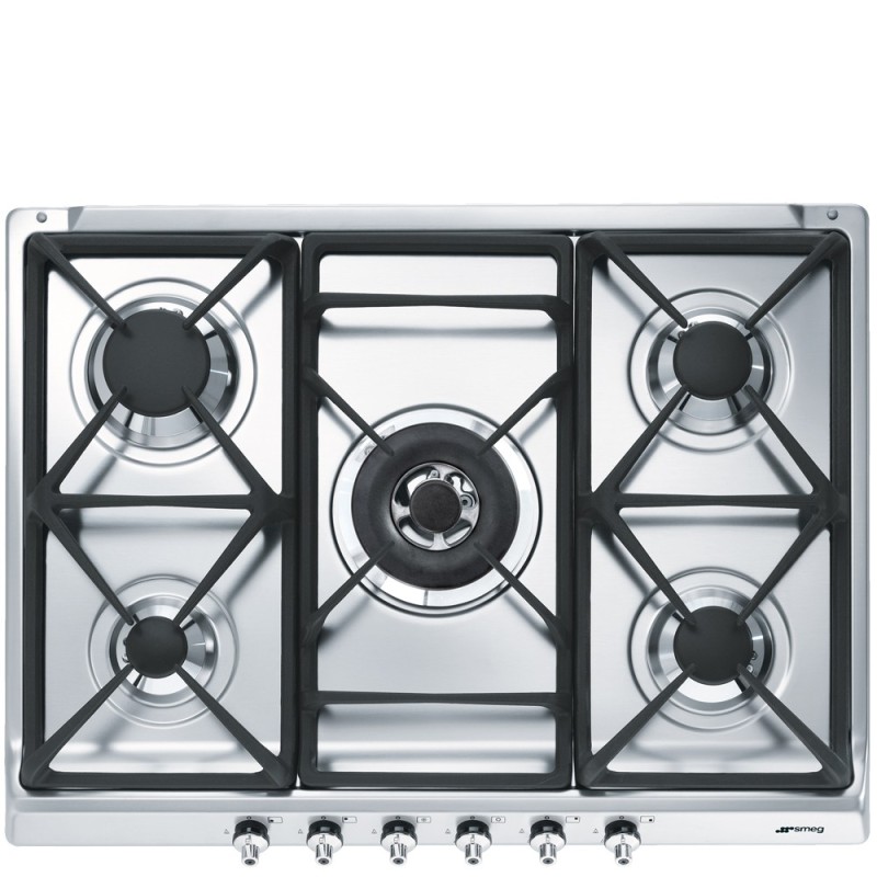 plaque gaz Smeg SE70SGH-5 Inox en promotion