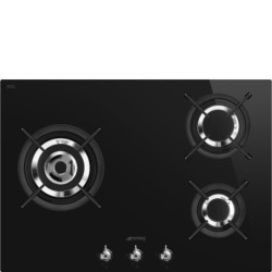 plaque gaz Smeg PV373LCN Verre Noir en promotion