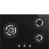 plaque gaz Smeg PV373LCN Verre Noir en promotion