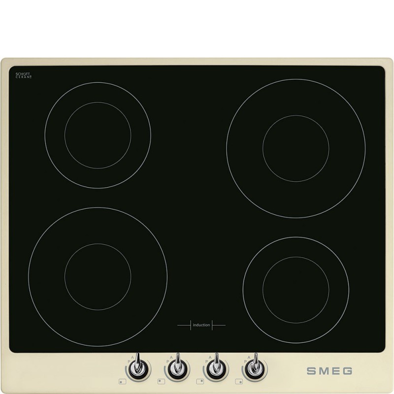 plaque induction Smeg SI964PM Vernis cadre Crème en promotion