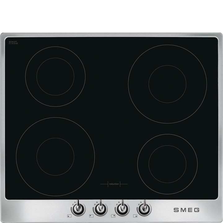 plaque induction Smeg SI964XM Inox cadre Inox en promotion