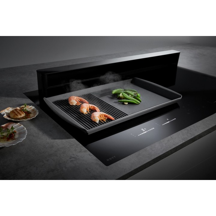 Plaque de cuisson avec hotte intégrée Novy Panorama Pro Matte Line 90 cm - Novy 1821-g1