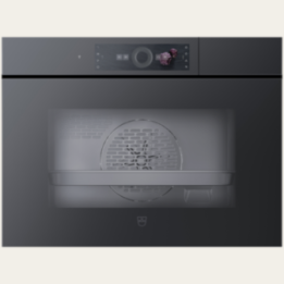 V-ZUG CombiSteamer V6000 45F AutoDoor, Raccord à l’eau courante, Miroir Noir