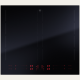 V-ZUG CookTop V4000 i604 ZoneFlex, Norme largeur 60 cm, DualDesign, OptiGlass
