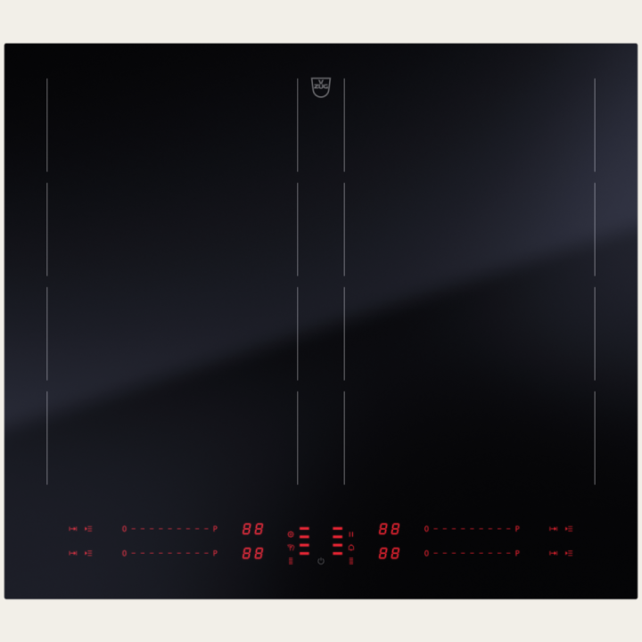 V-ZUG CookTop V4000 i604 ZoneFlex, Norme largeur 60 cm, DualDesign, OptiGlass