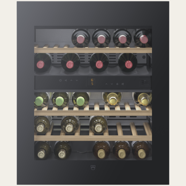 V-ZUG WineCooler UCSL 60, Miroir noir, TouchOpen sans poignée, ch  droite (réversible)