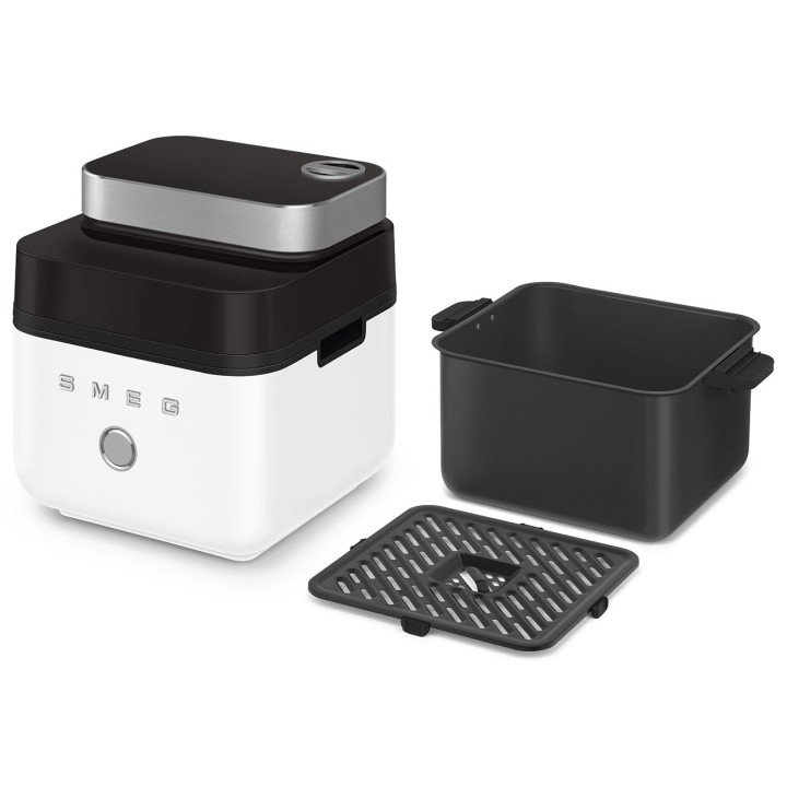 Airfryer Smeg deco avec vitre et plat ceramique