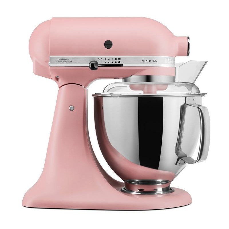 Robot "ARTISAN" 4,8.L KitchenAid ROSE POUDRE avec accessoires inox