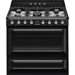 Piano de cuisson 90 cm Smeg noir