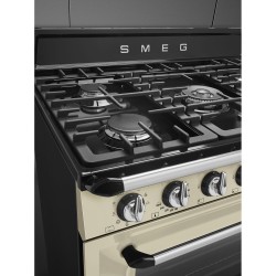 Piano de cuisson four 90 cm Smeg Blanc crème